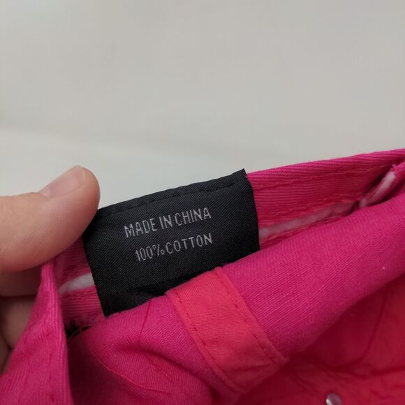 Positive Vibes Slideback Hat Pink Embroidered One Size City Hunter - Picture 8 of 8